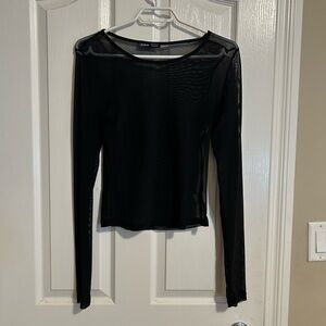 Black Mesh Top